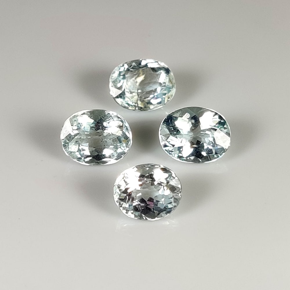 5.21 Ct Natural Aquamarine Oval Cut Set (1 of 3)