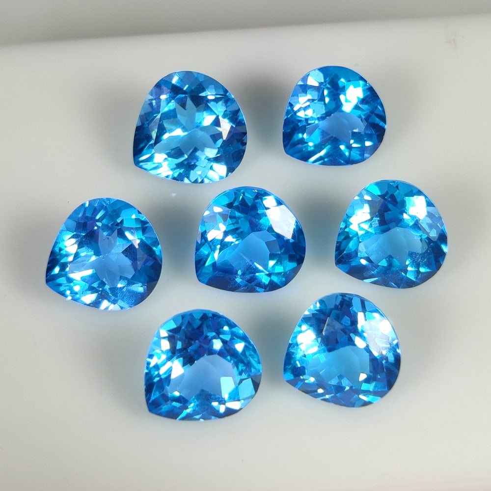 30.65 Ct Natural Blue Topaz Pear Cut Set (1 of 3)