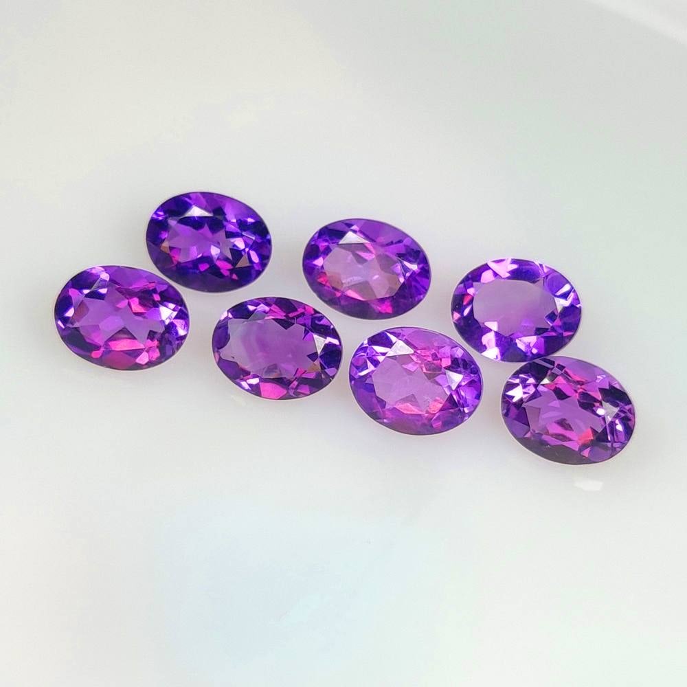 11.36 Ct Natural Purple Amethyst Oval Cut Set (1 of 2)
