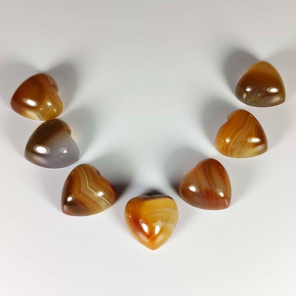 48.71 Ct Natural Dendrite Agate Heart Cab Set (1 of 3)