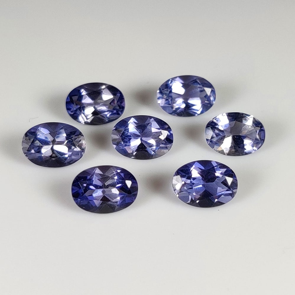 4.53 Ct Natural Iolite Oval Cut Set (1 of 2)