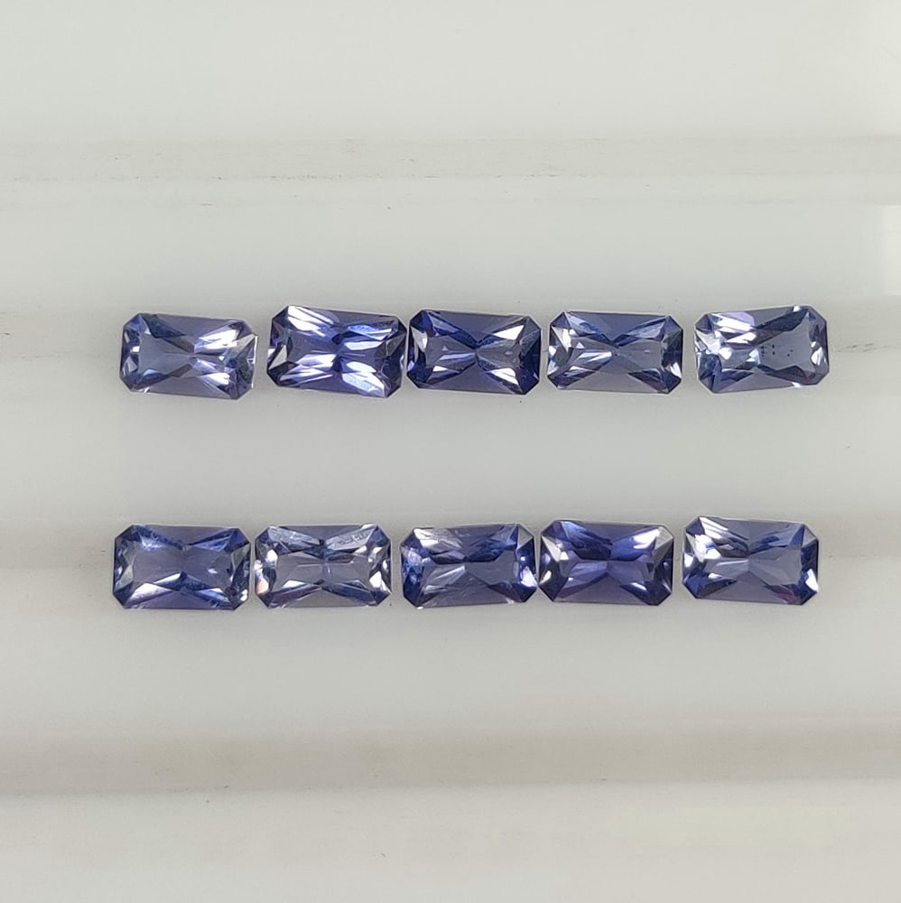 2.10 Ct Natural Iolite Octagon Cut Set (1 of 3)