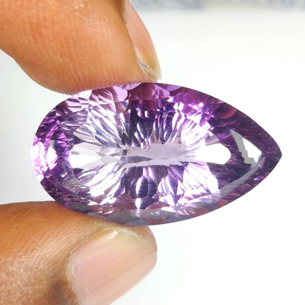 26.97 Ct Natural Purple Amethyst Pear Cut (1 of 3)