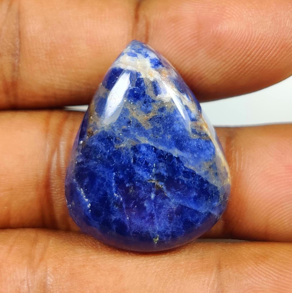 30.22 Ct Natural Sodalite Pear Cab (1 of 2)