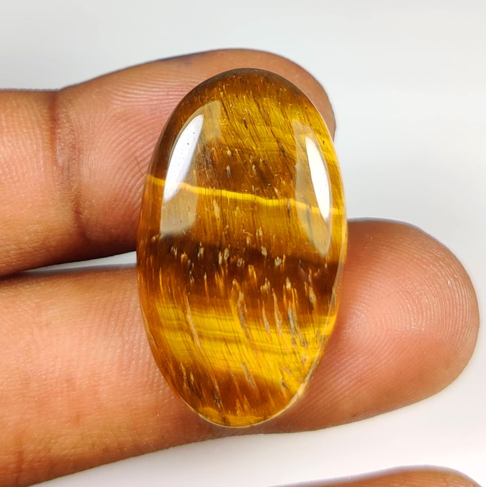 20.00 Ct Natural Tiger Eye Oval Cab (1 of 2)