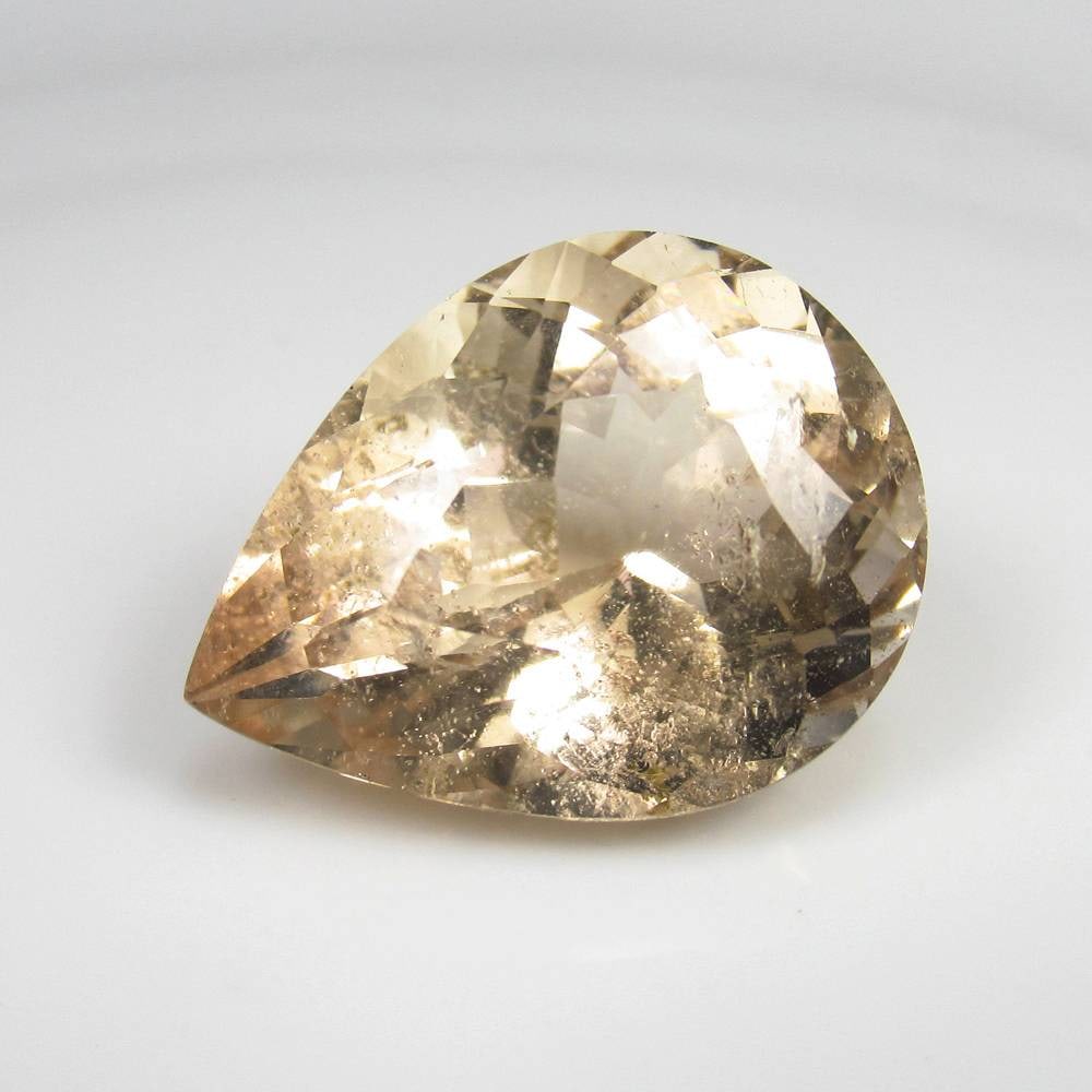 17.60 Ct Natural Pleasant Pink Morganite Pear Cut (1 of 2)