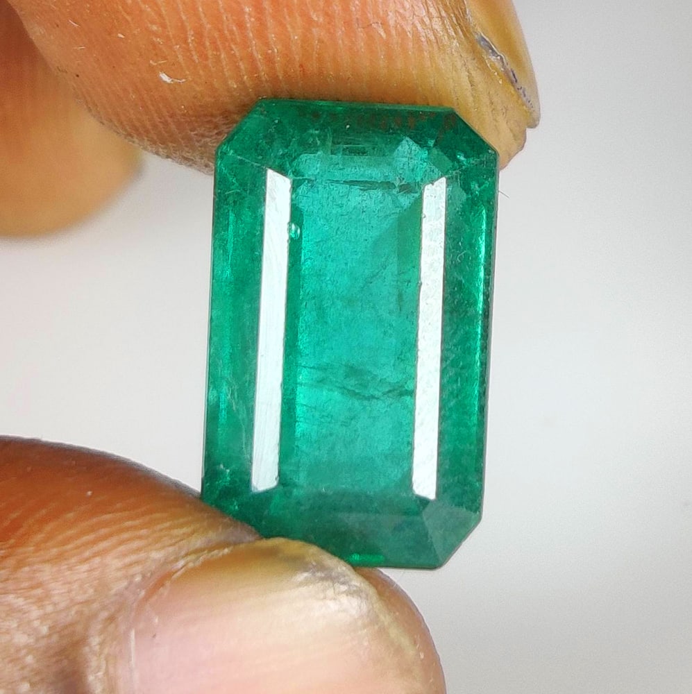 7.79 Ct Natural Zambian Green Emerald Octagon Cut (1 of 2)