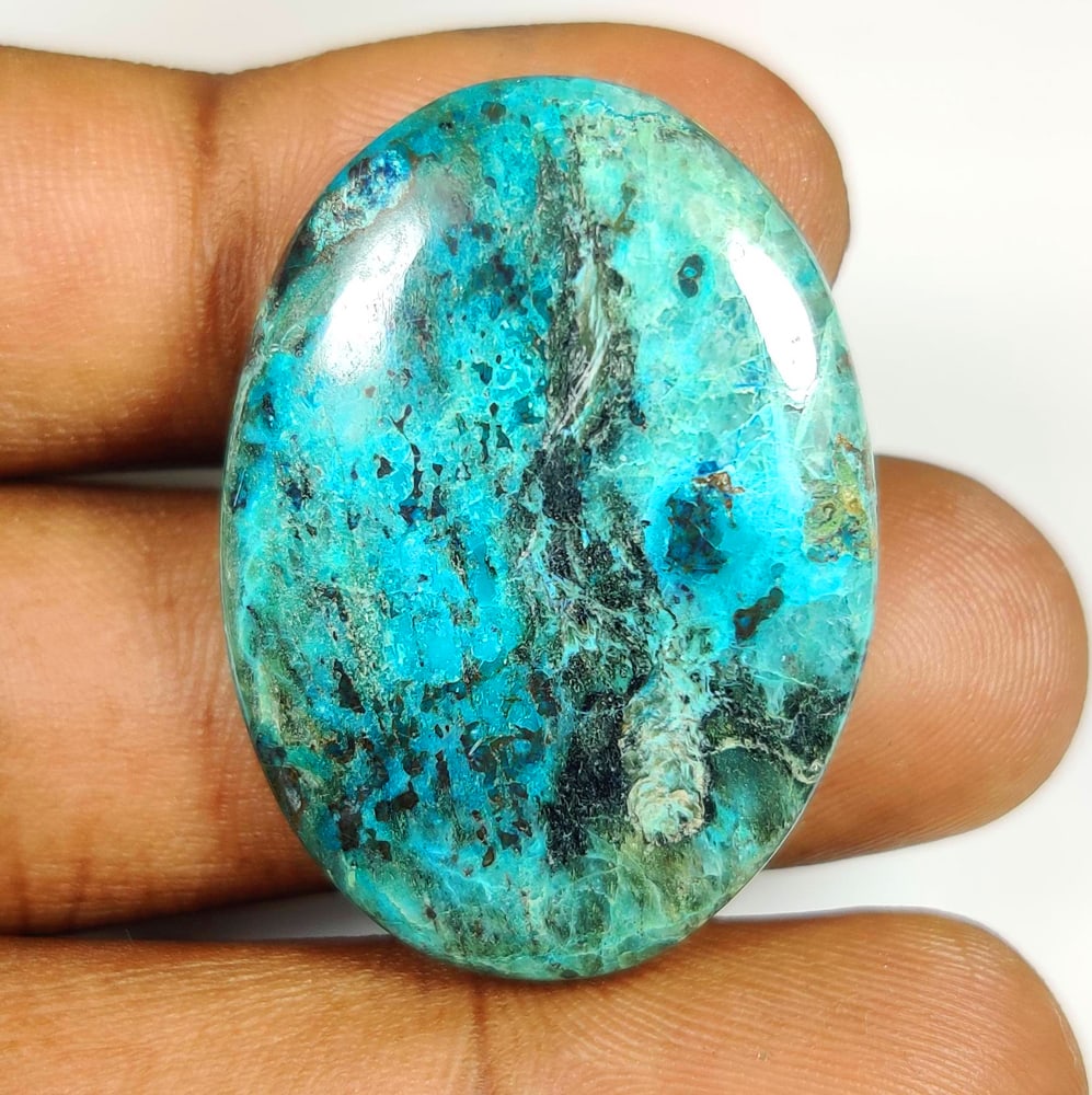 38.06 Ct Natural Shattuckite Quartz Oval Cab (1 of 2)