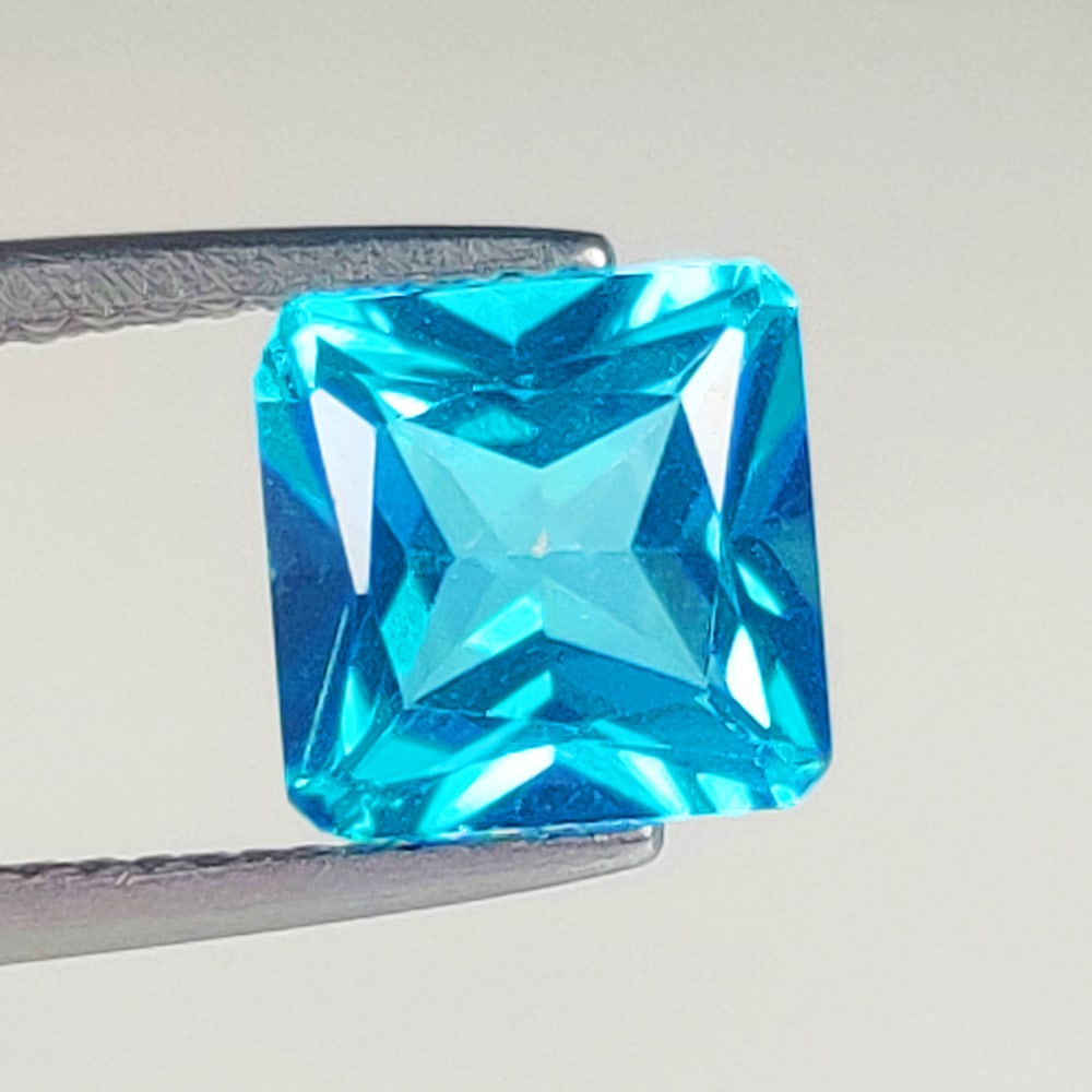 2.68 Ct Natural Blue Topaz Square Octagon Cut (1 of 2)