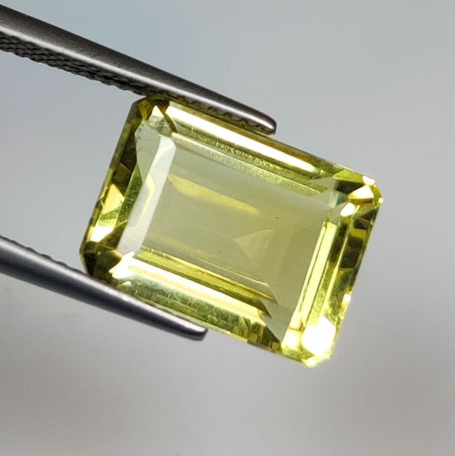 8.61 Ct Natural Lemon Quartz Octagon Cut: Weight - 8.61 Ct / Dimensions - 13.70 x 10.00 x 7.80 mm / Top Quality Luster / Excellent Octagon Cut / Origin - Brazil / Comments - Heated