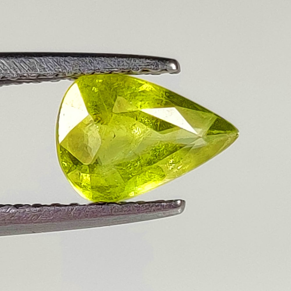1.16 Ct Natural Green Sphene Pear Cut (1 of 2)