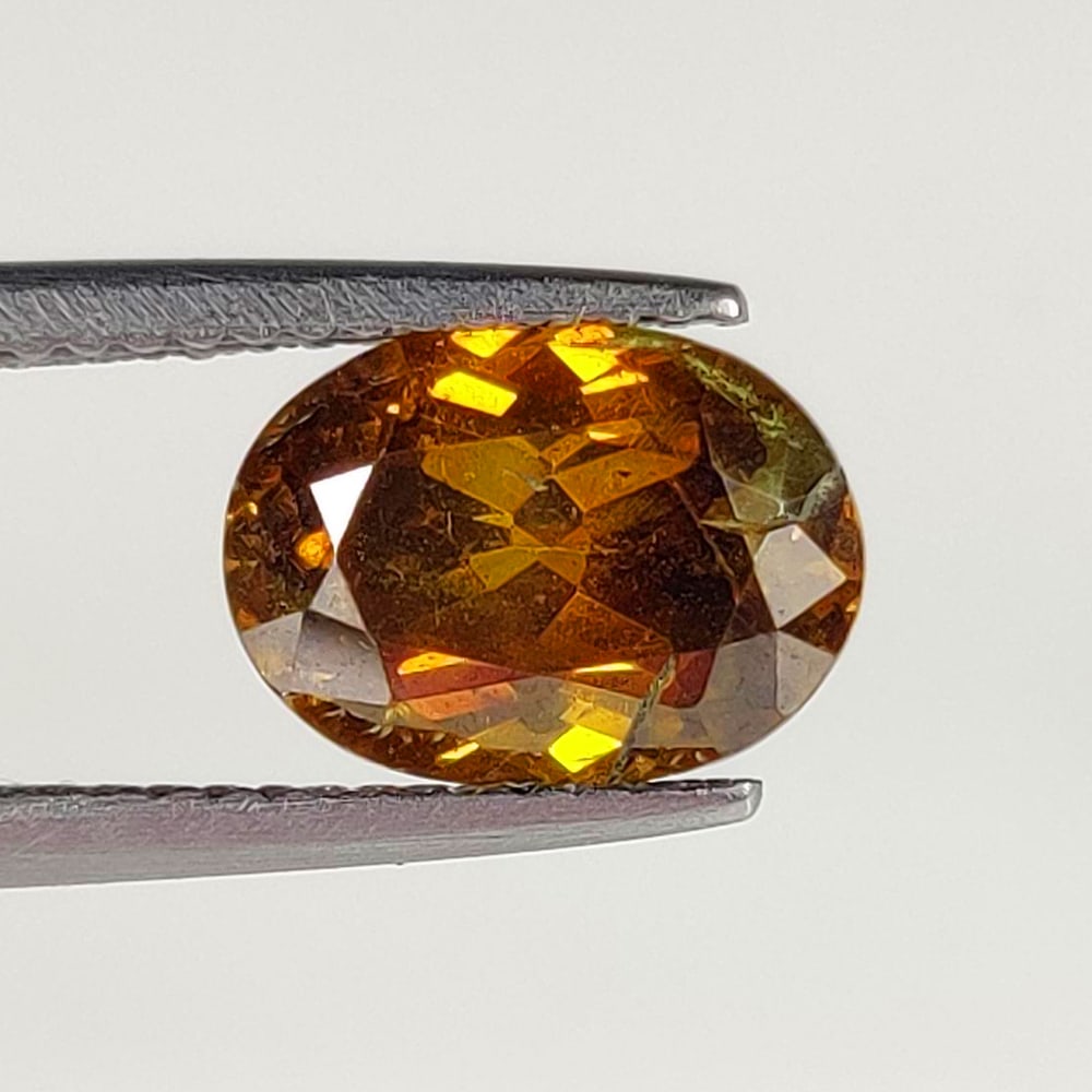 2.91 Ct Natural Orange Sphalarite Oval Cut (1 of 2)