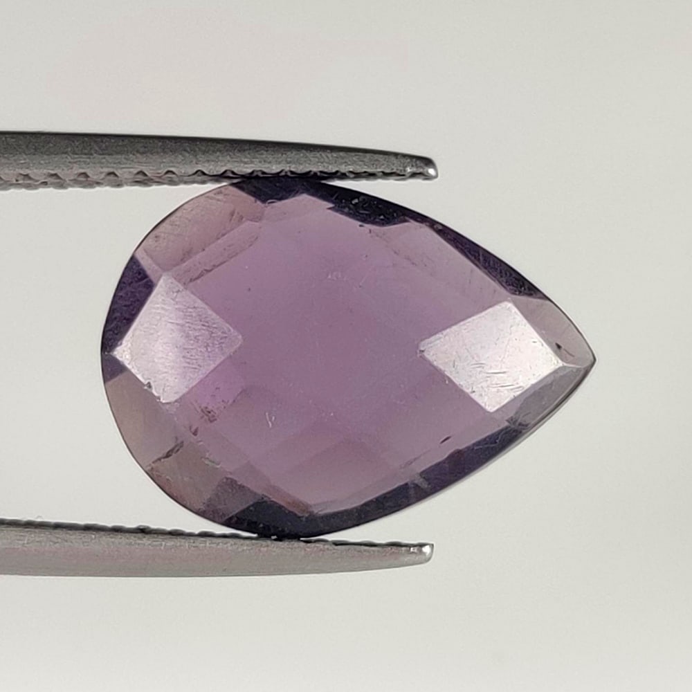 4.78 Ct Natural Purple Amethyst Pear Checkerboard Cut (1 of 2)