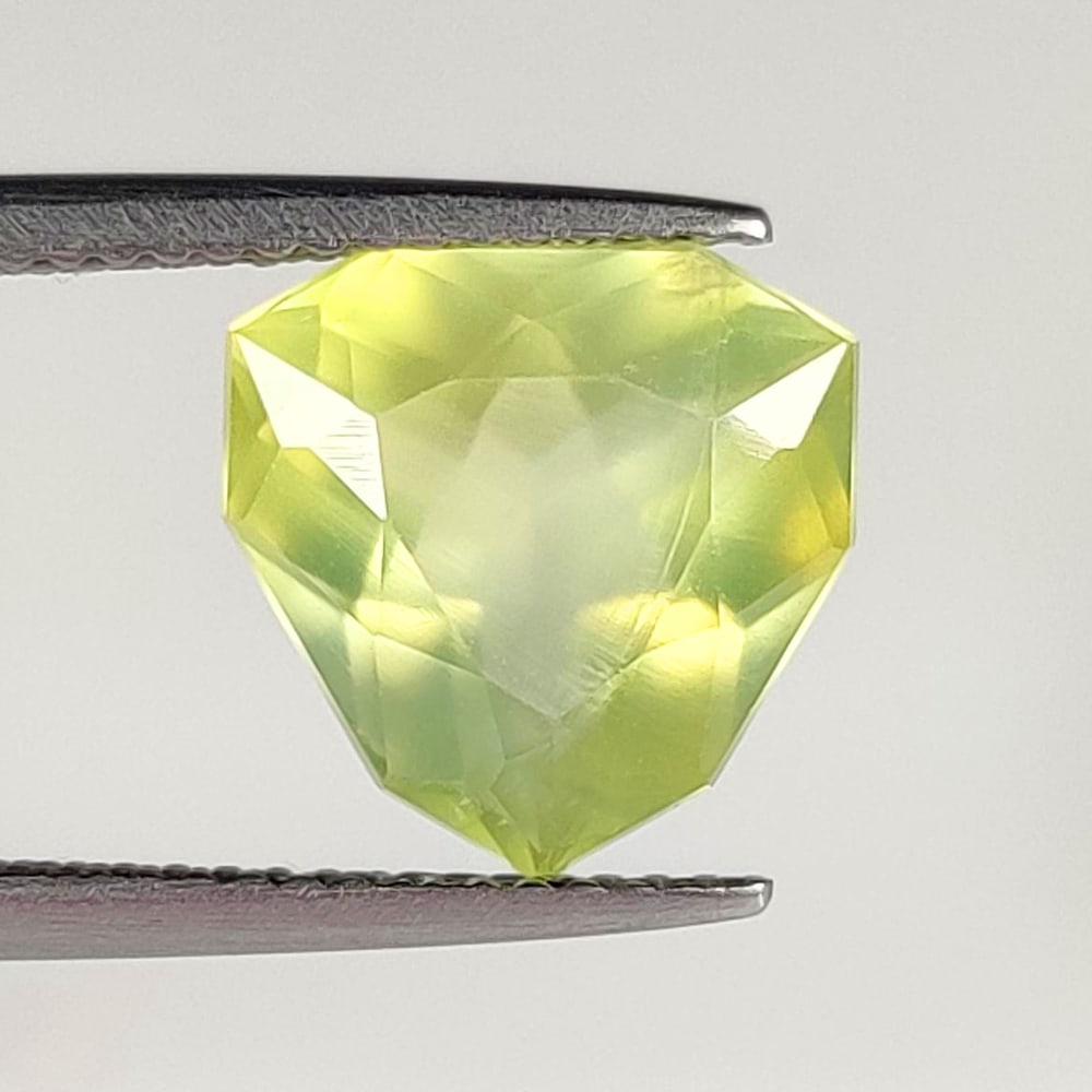3.87 Ct Natural Green Prehnite Fancy Cut (1 of 2)