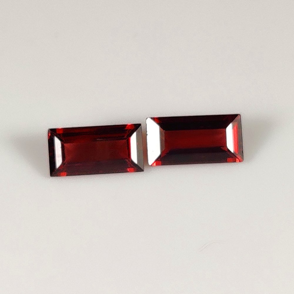 1.80 Ct Natural Almandite Garnet Rectangle Cut Pair (1 of 3)