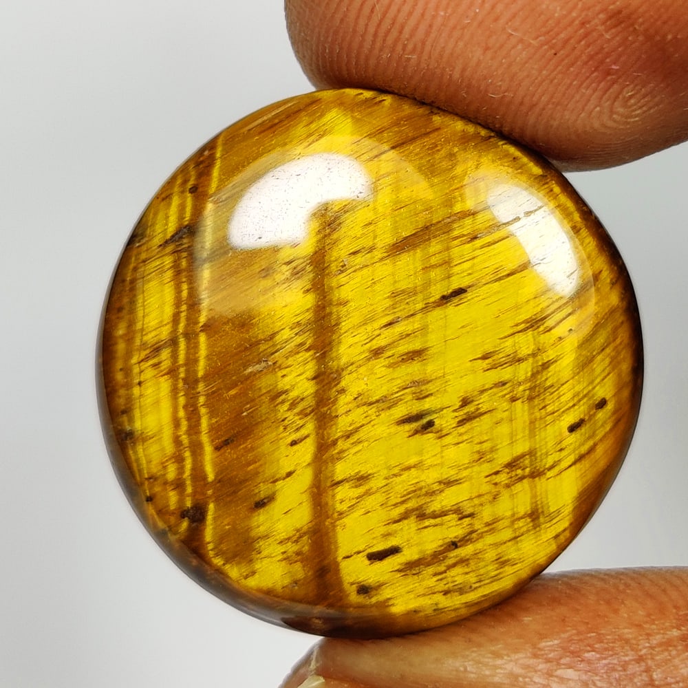 18.12 Ct Natural Tiger Eye Round Cab (1 of 2)