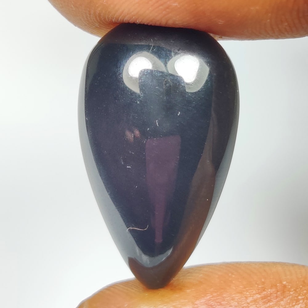 12.55 Ct Natural Obsidian Pear Cab (1 of 2)