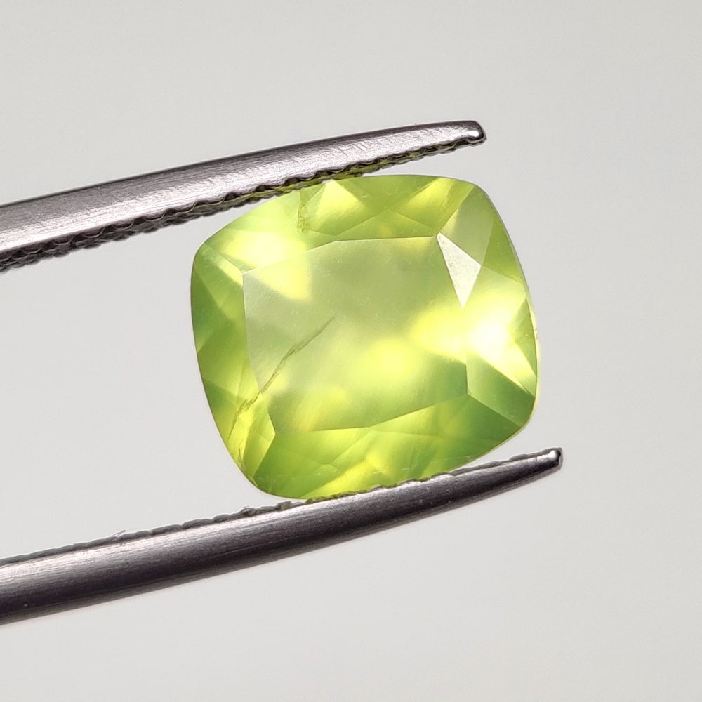 2.60 Ct Natural Prehnite Cushion Cut (1 of 2)