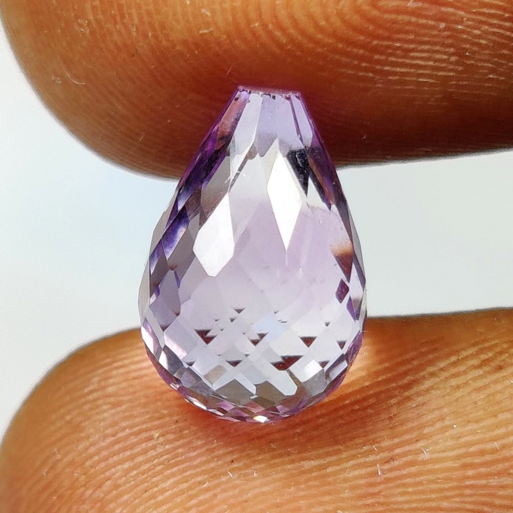 3.32 Ct Natural Purple Amethyst Pear Briolette Beads: Weight - 3.32 Ct / Dimensions - 10.50 x 7.20 mm / Shape - Pear Briolette Beads / Color - Purple / Clarity - VVS / Origin -Brazil / Treatment - Heated