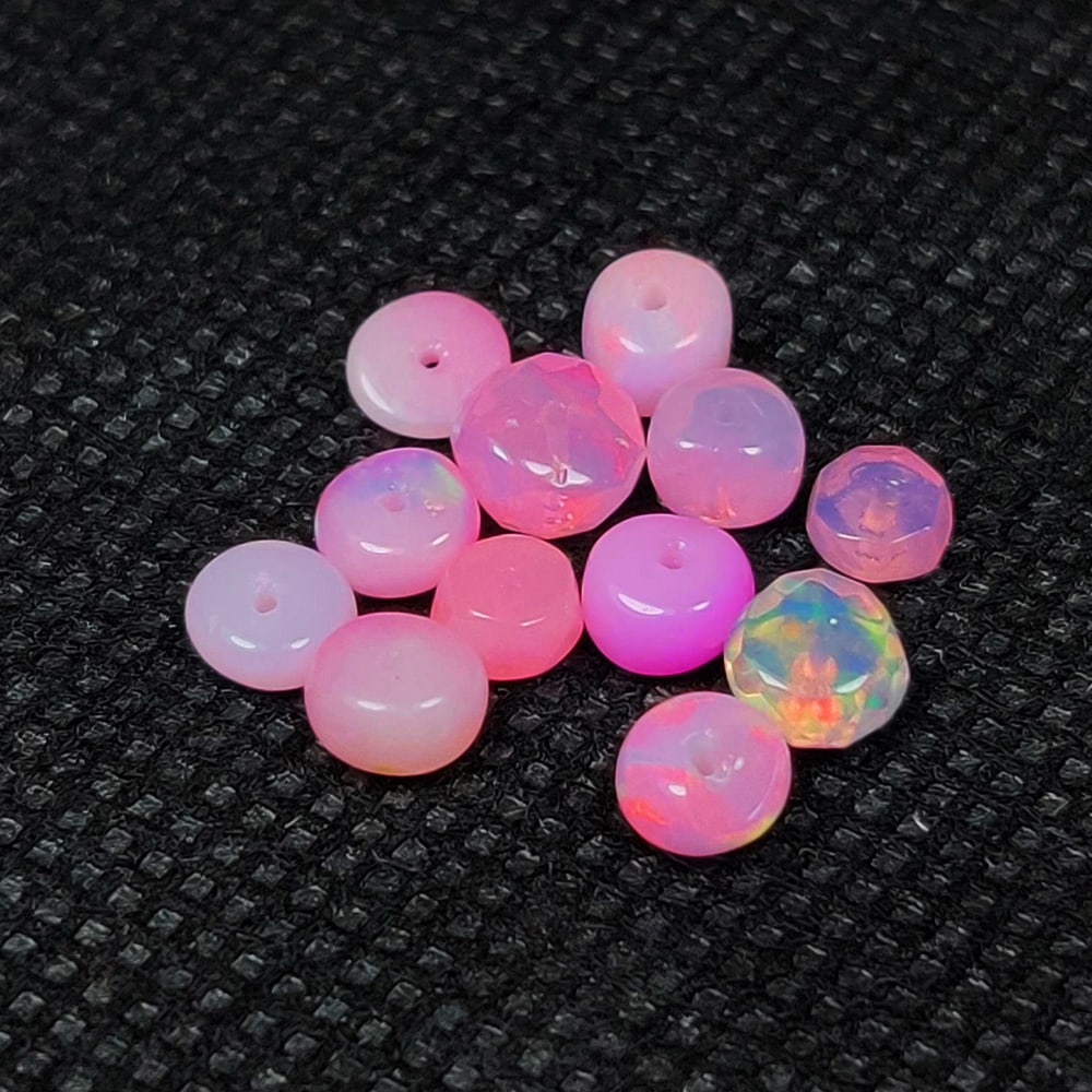3.88 Ct Natural Pink Fire Opal Drilled Beads (1 of 2)