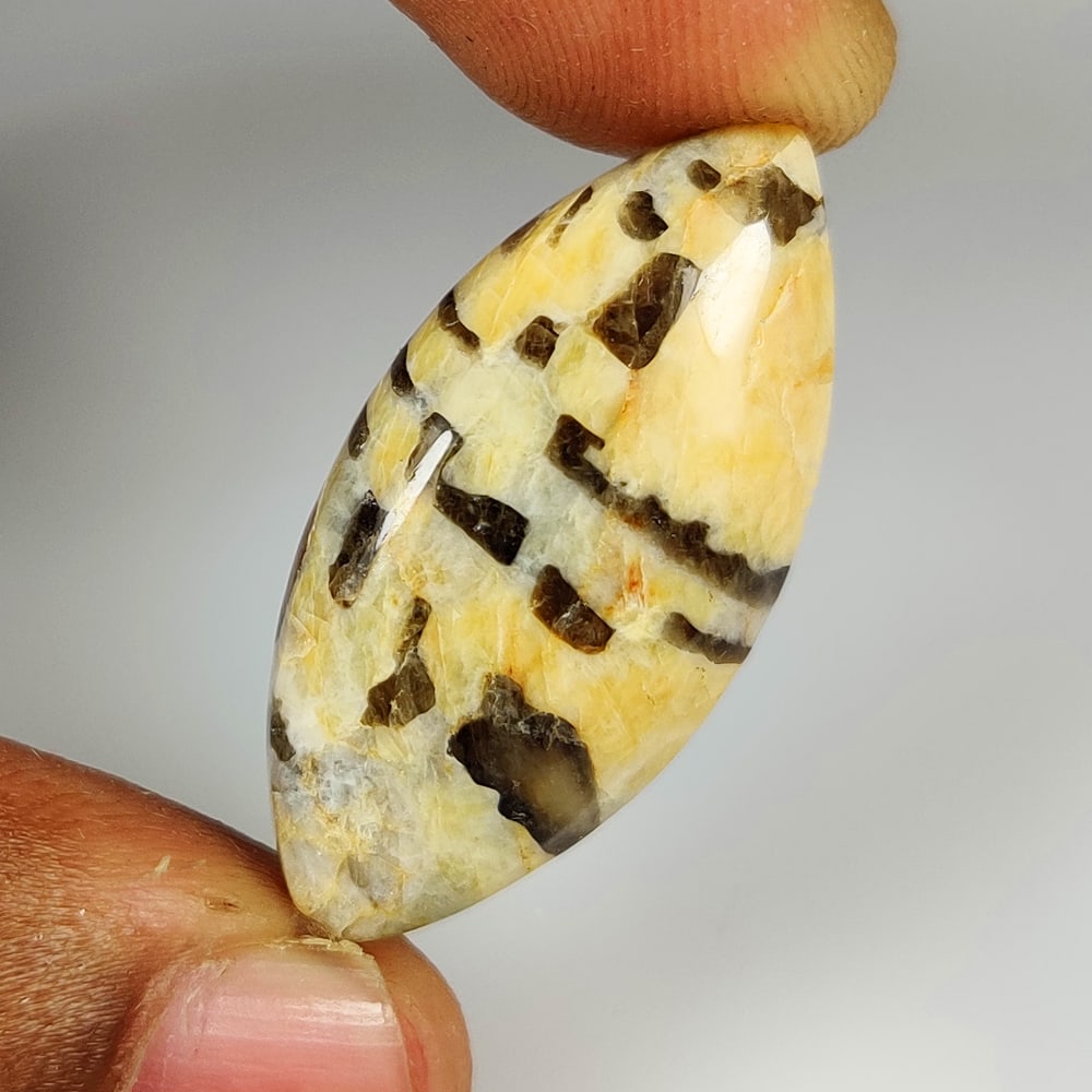 25.80 Ct Natural Dollmansion Jasper Marquise Cab (1 of 2)