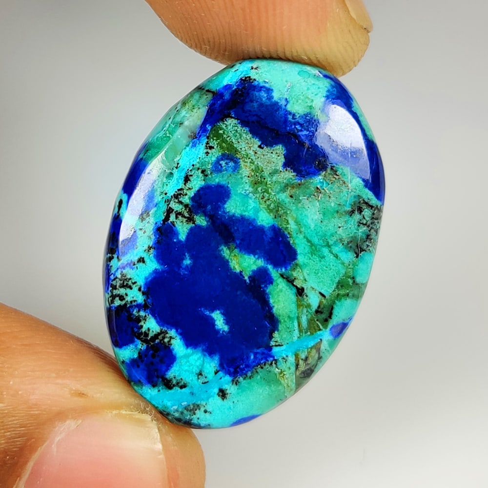 26.77 Ct Natural Blue Bird Azurite Top Grade Oval Cab (1 of 2)