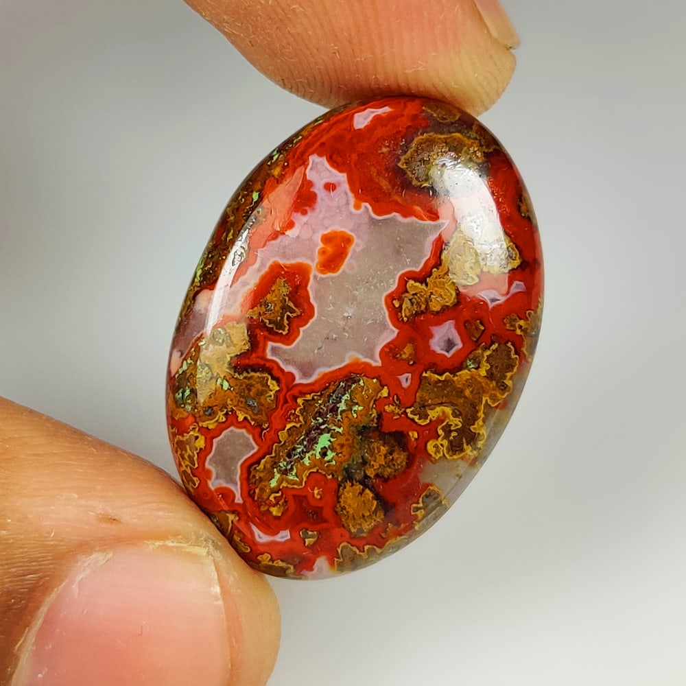 25.00 Ct Natural Crazy Lace Agate Oval Cab (1 of 2)