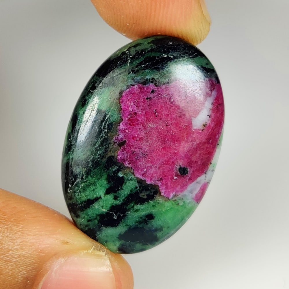 41.86 Ct Natural Ruby-Zoisite Oval Cab (1 of 2)