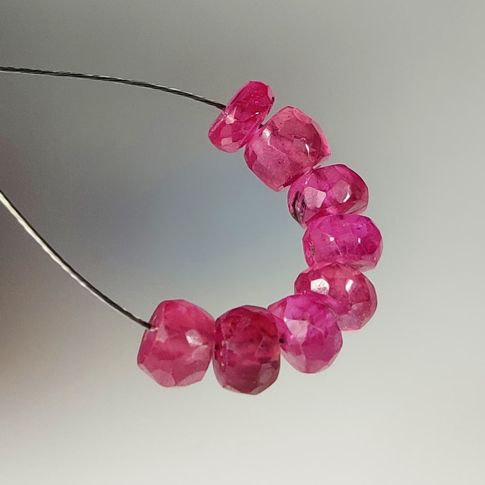 6.26 Ct Natural Red Ruby Round Drilled Beads (1 of 2)