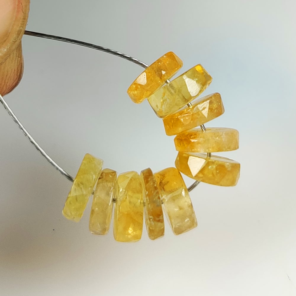 10.03 Ct Natural Carnelian Round Faceted Beads: Weight - 10.03 Ct / Dimensions - 6.80 - 7.10 mm / 10 Pc's / Shape & Cut - Round Beads / Transparency - Semi - Opaque / Origin - Brazil