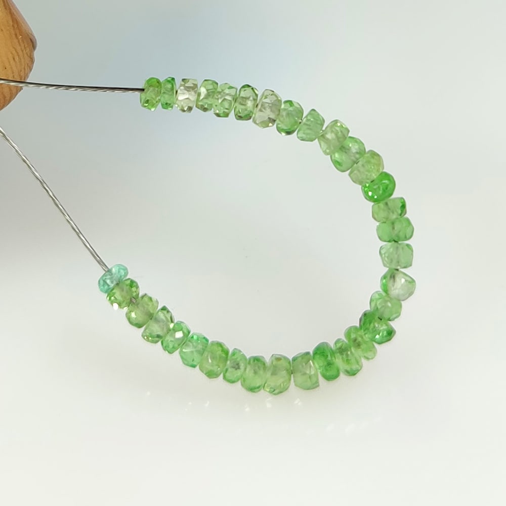 2.41 Ct Natural Tsavorite Garnet Round Beads (1 of 2)
