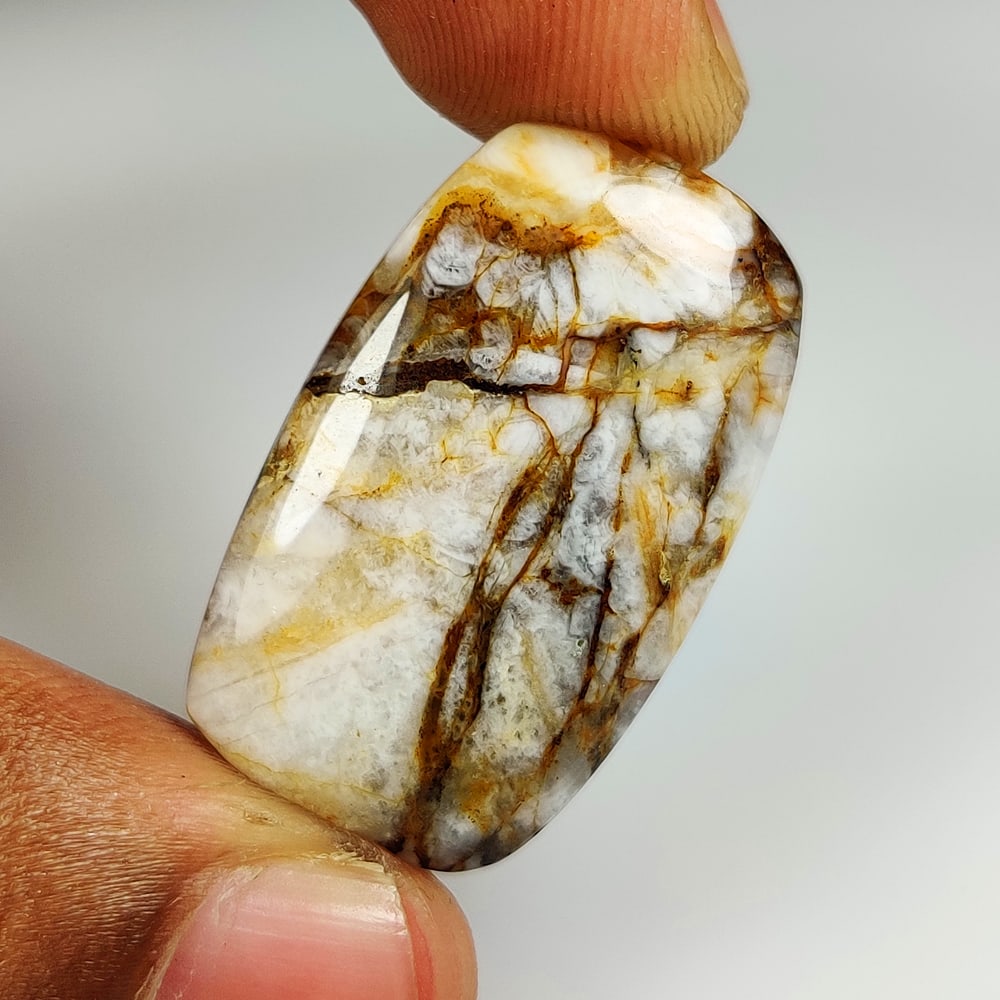 29.18 Ct Natural Picture Jasper Cushion Cab (1 of 2)