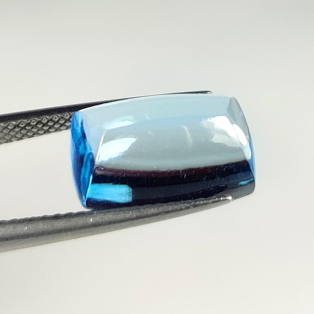 8.78 Ct Natural Blue Topaz Cushion Sugar Loupe (1 of 2)