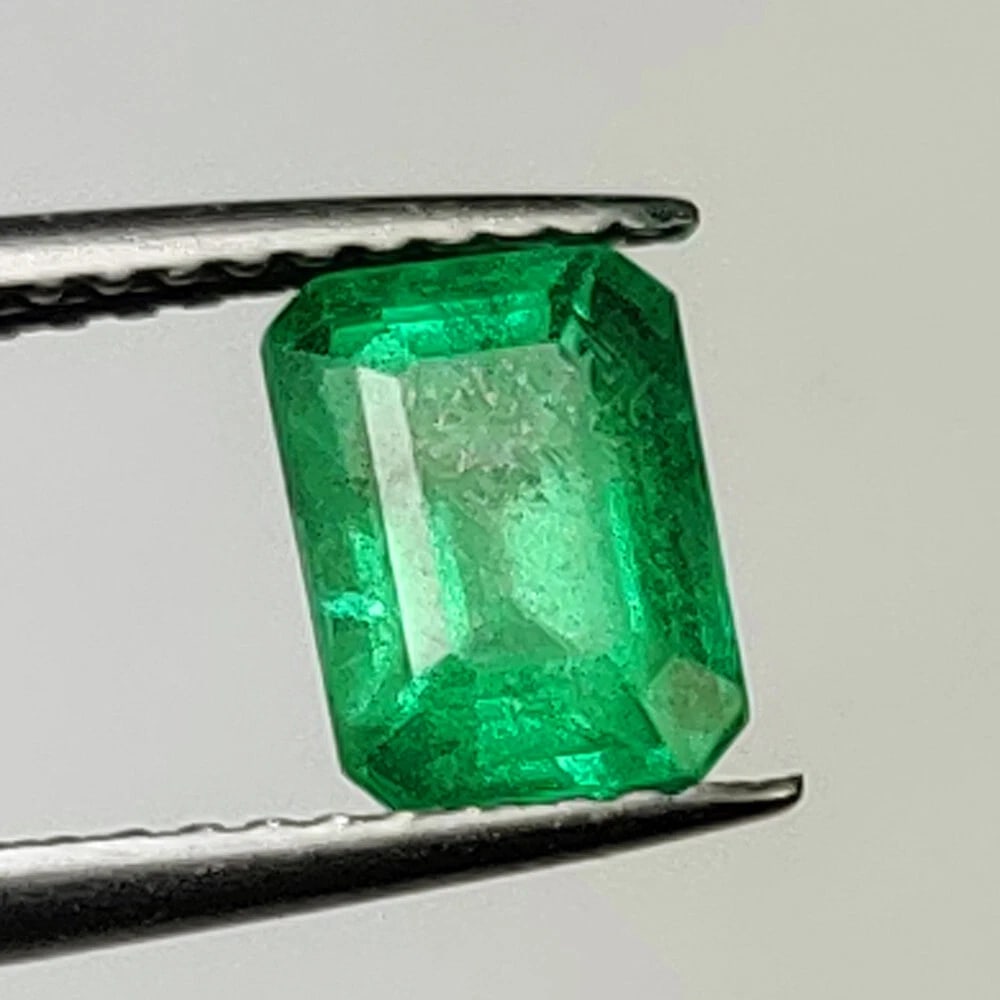 1.45 Ct Natural Zambian Green Emerald Octagon Cut (1 of 2)