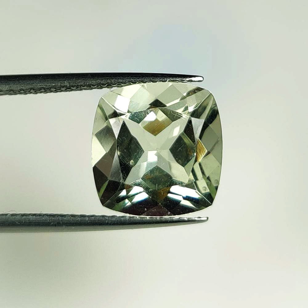 5.19 Ct Natural "Prasiolite" (Green Amethyst)Cushion Cut (1 of 2)
