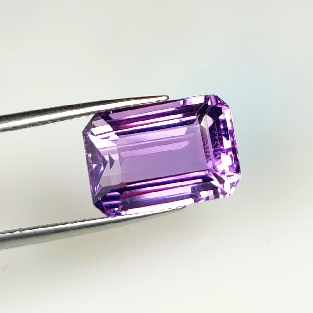 10.22 Ct Natural Purple Amethyst Emerald Cut: Weight - 10.22 Ct / Dimensions - 14.80 x 10.20 x 8.50 mm / Shape - Emerald Cut / Color - Purple / Clarity - VVS / Origin -Brazil / Treatment - Heated