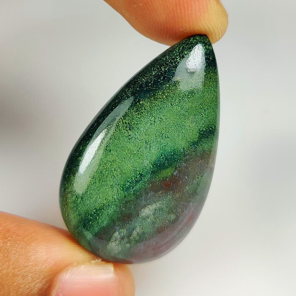 42.01 Ct Natural Mookaite Jasper Pear Cab (1 of 2)