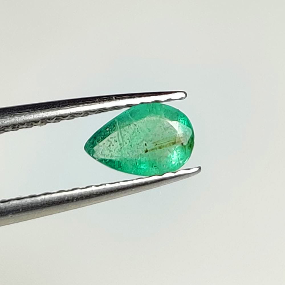 0.48 Ct Natural Zambian Green Emerald Pear Cut (1 of 2)