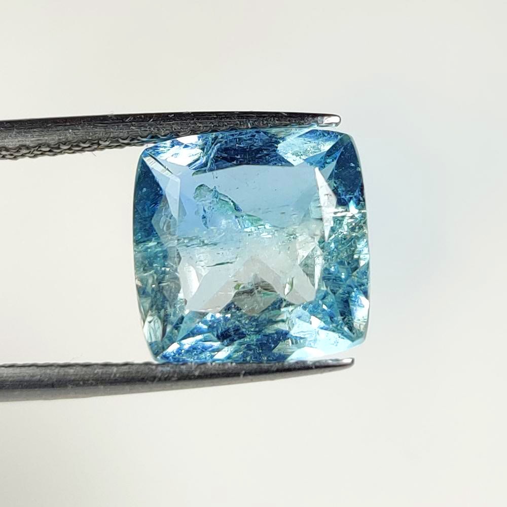 3.78 Ct Natural Aquamarine Cushion Cut (1 of 2)