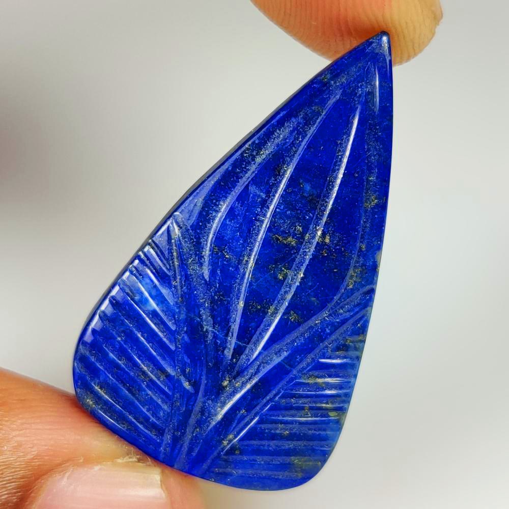 26.73 Ct Natural Blue Lapis Lazuli Flower Carving (1 of 2)