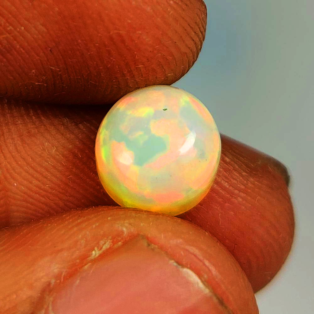 1.97 Ct Natural Multicolor Welo Opal Flash Fire Round Cab (1 of 2)
