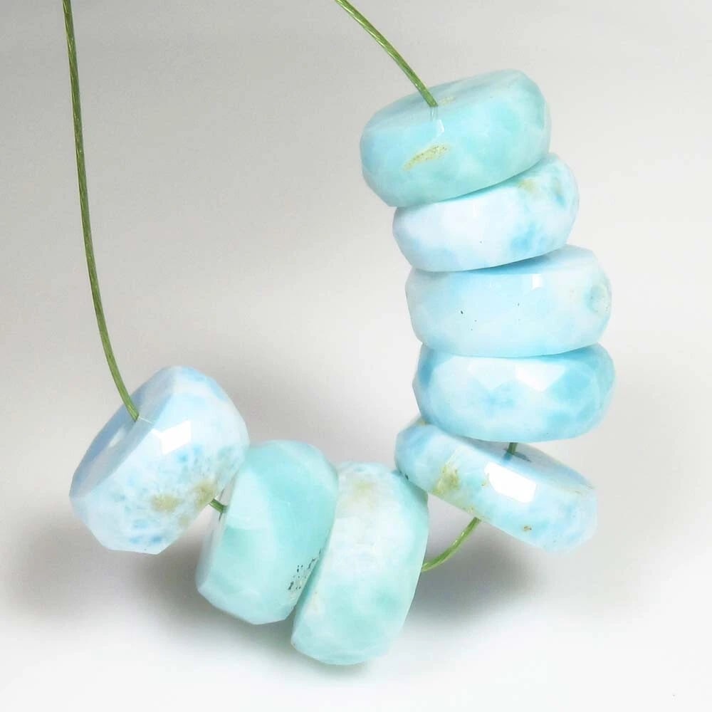 15.17 Ct Natural Larimar Round Beads (1 of 2)
