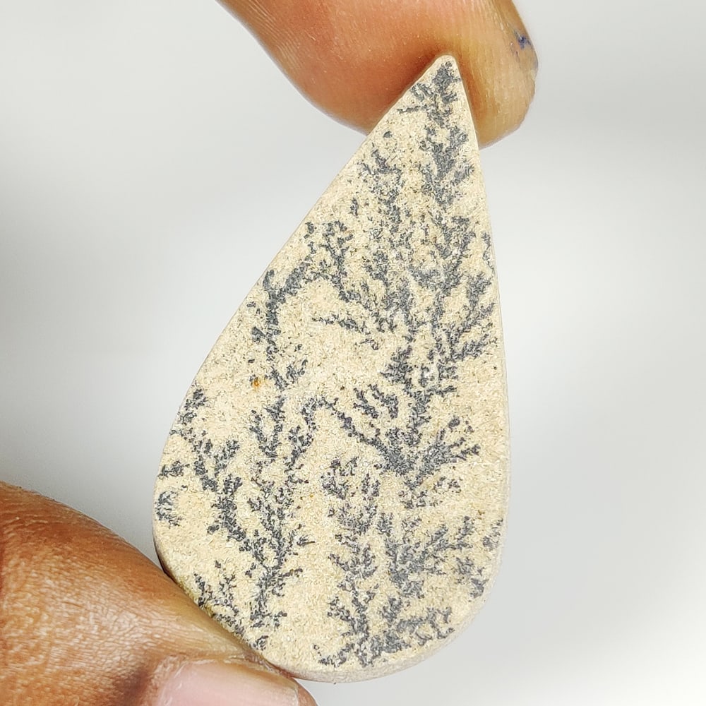 34.11 Ct Natural Psilomelane Dendrite Pear Cab: weight - 34.11 Ct / Size - 38.00 x 20.00 x 6.30 mm / Shape - Excellent Pear Cab / Origin - Brazil / Treatment - None