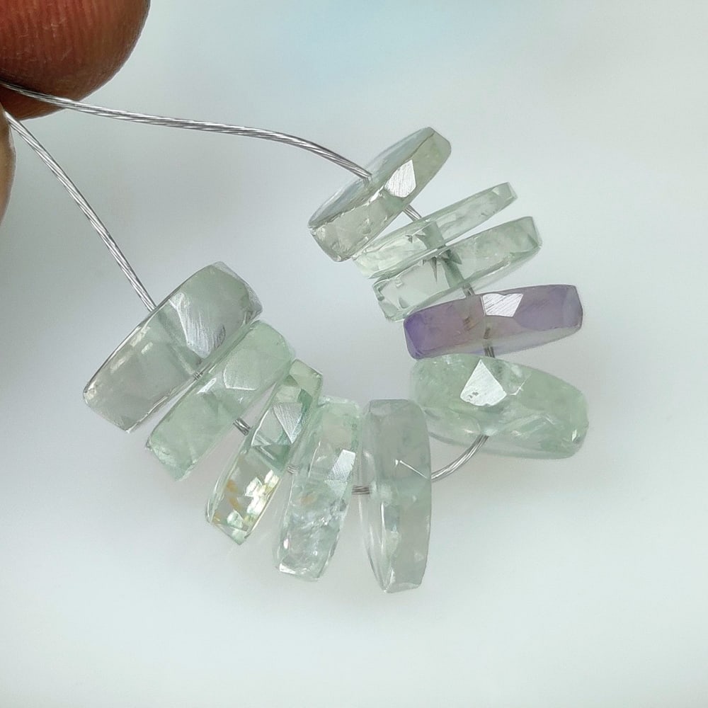 17.98 Ct Natural Green Amethyst Round Drilled Beads (1 of 2)