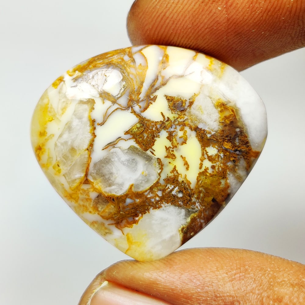 26.24 Ct Natural Polka Dot Agate Pear Cab (1 of 2)