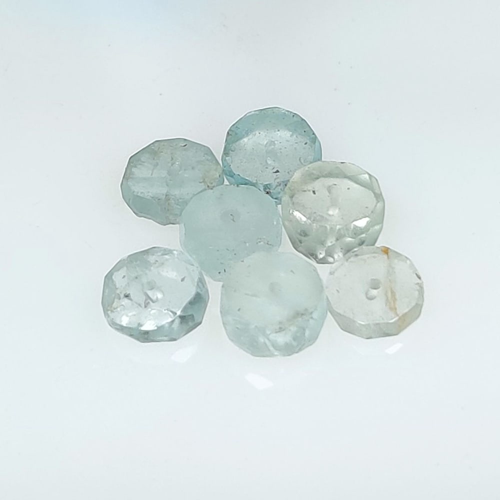 5.30 Ct Natural Aquamarine Round Cut Beads (1 of 2)
