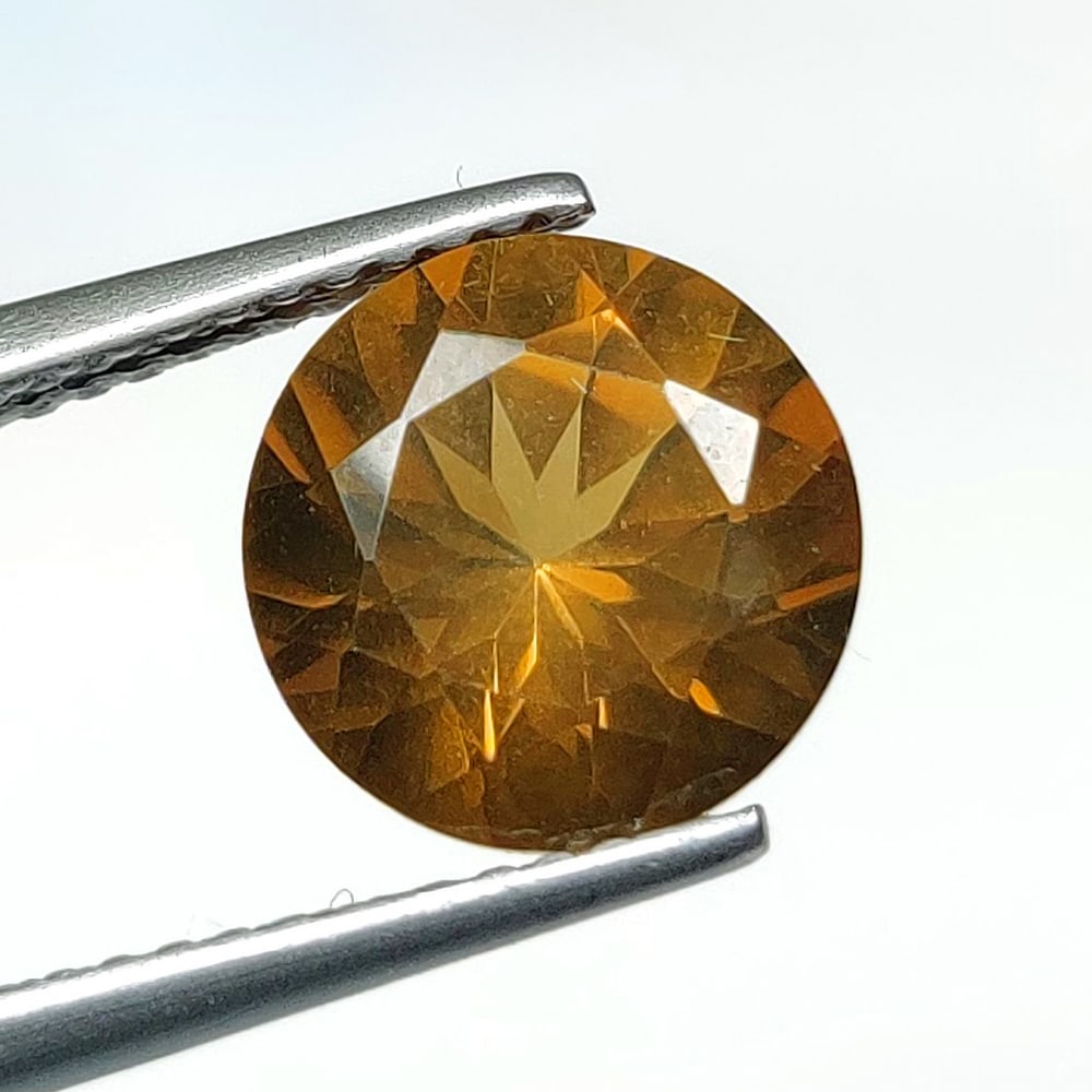 2.68 Ct Natural Honey Quartz Round Cut (1 of 2)