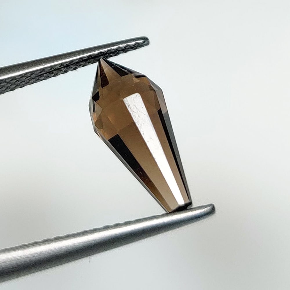 3.03 Ct Natural Choco Smoky Quartz Fancy Drop: Weight - 3.03 Ct / Dimensions - 14.60 x 6.60 mm / Top Class Quality / Fancy Drop / Origin - Norway / Treatment - None