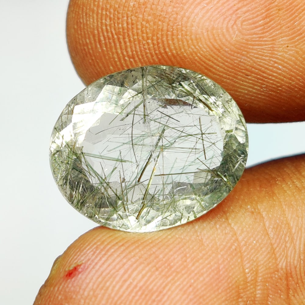 8.53 Ct Natural Rutile Quartz Oval Cut: Weight - 8.53 Ct / Dimensions - 15.40 x 12.50 x 7.70 mm / Shape & Cut - OVal Cut / Transparency - Transaprent / Origin - Norway / Comments - None