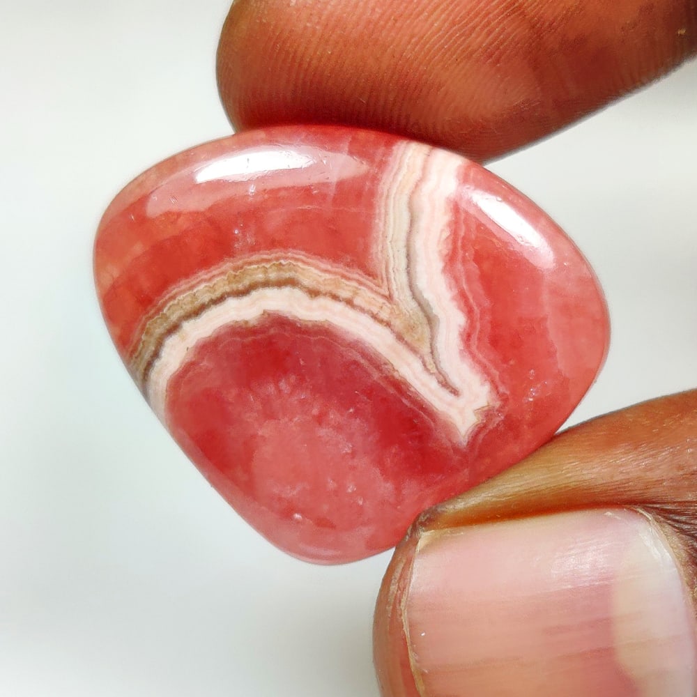 37.08 Ct Natural Pink Rhodochrosite Oval Cab (1 of 2)